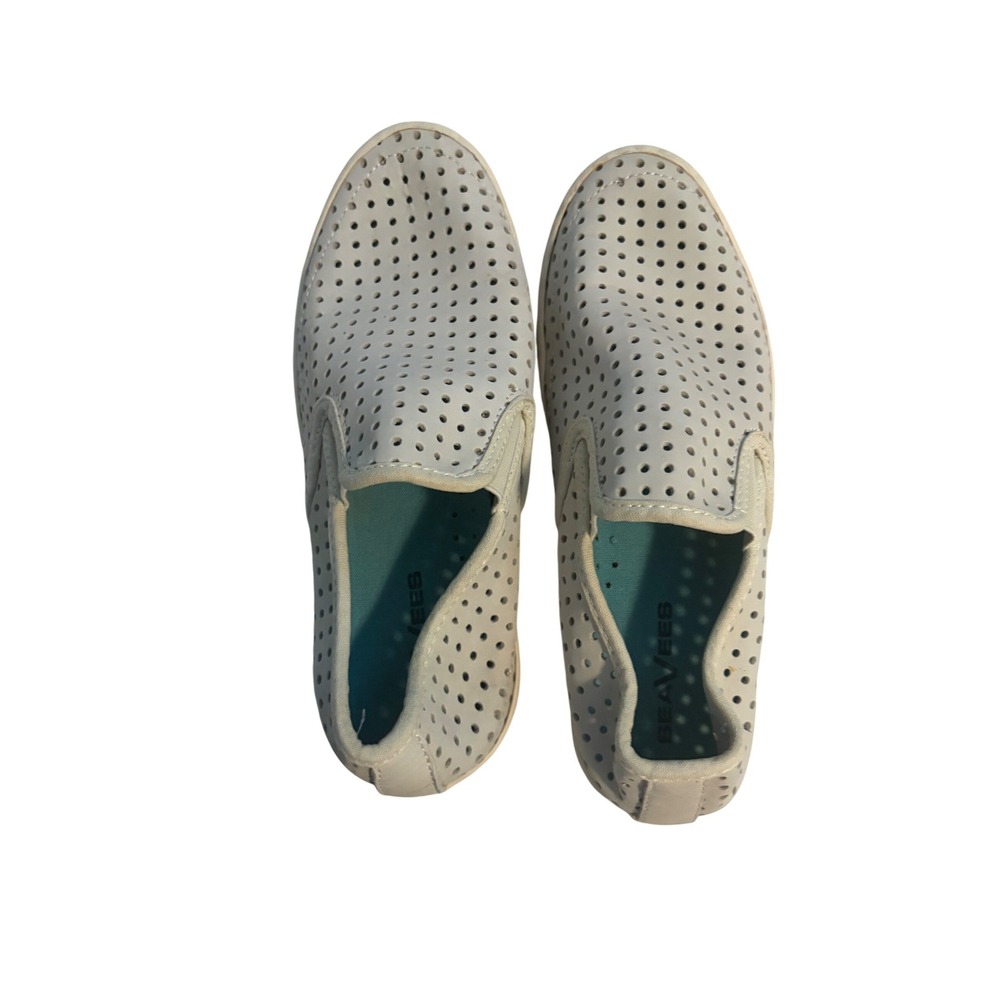 SeaVees‎ Slip On Sneakers Perforated Leather Off White Casual Breathable